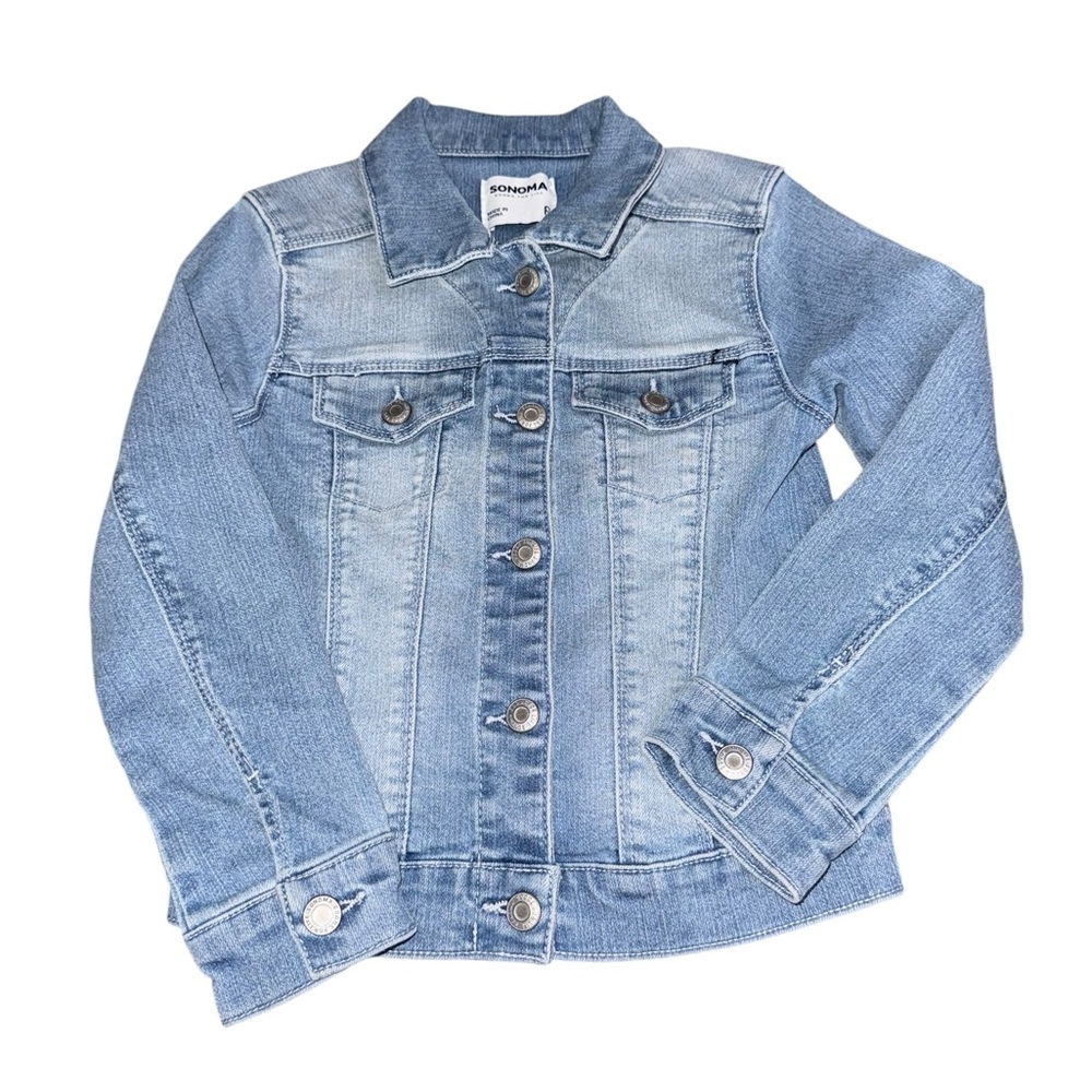 Sonoma Kids Girls Classic Blue Denim Jean Jacket - Size 6